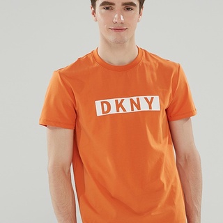 เสื้อยืดโอเวอร์ไซส์Dkny เสื้อยืดคอกลมแขนสั้นผ้าฝ้ายพิมพ์ลายโลโก้เรียบง่ายสําหรับผู้ชายS-4XL