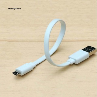 Wdte_ สายชาร์จข้อมูล Micro USB 20 ซม. แบบพกพา