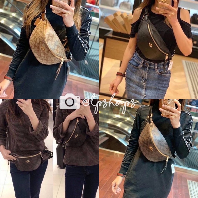 หนังแท้‼️SALE OFF70%‼️ กระเป๋าคาดอก คาดเอว C Coach KE 01 #กระเป๋าคาดอก #คาดอก รหัส 1918