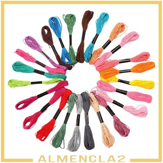 [Almencla2] ด้ายปักครอสติส Diy สําหรับเย็บปักถักร้อย 24สี