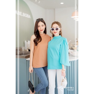 Ppickme💚เสื้อไหล่ทวิท แต่งแขนระบาย💚