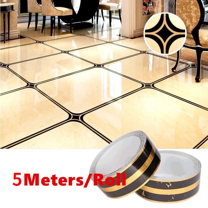 5M/Roll 20Pcs Self Adhesive PVC Ceramic Tile Stickers Waterproof Wall Sticker Art Diagonal Floor Sti