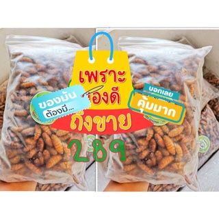 ดักแด้หนอนไหมรวมกัน2กิโลกรัมฟรีกล่องโฟมครับ