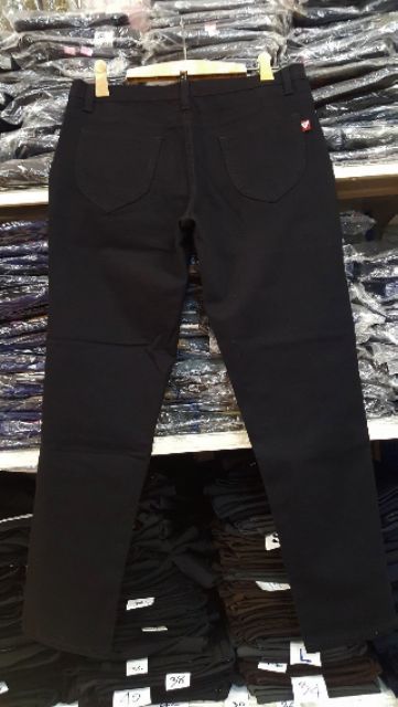 กางเกงยีนส์ขายาว เอว 36 - 52 ผ้ายืด สีดำสนิท สียีนส์ กางเกงยีนส์ยืด กางเกงผ้ายืดขายาว ( นิภา )