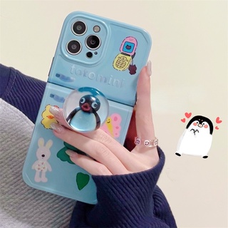 เคสโทรศัพท์มือถือ ลายเพนกวินน่ารัก สไตล์เกาหลีเรโทร สําหรับ Iphone 13pro 12promax Apple 11 xr