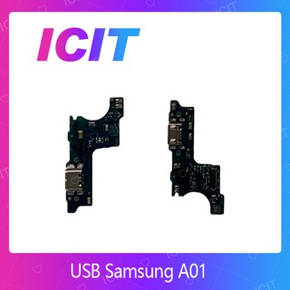 Samsung Galaxy A01 อะไหล่สายแพรตูดชาร์จ แพรก้นชาร์จ Charging Connector Port Flex Cable（ได้1ชิ้นค่ะ) ICIT 2020