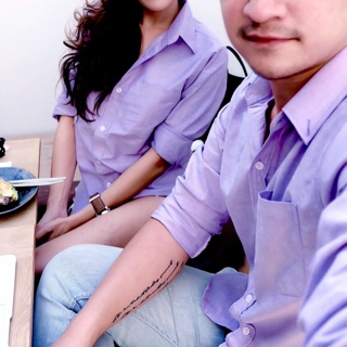 Oxford Shirts สีม่วงพาสเทล ทรงSlim-Fit