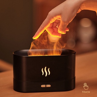 USB-C Flame Effect humidifier เครื่องทำความชื้นนาโน เครื่องทำความชื้นเงียบ ทำให้ผิวชุ่มชื้นเครื่องทำความชื้น โคมไฟอโรมา เครื่องพ่นไอน้ำอโรม่า