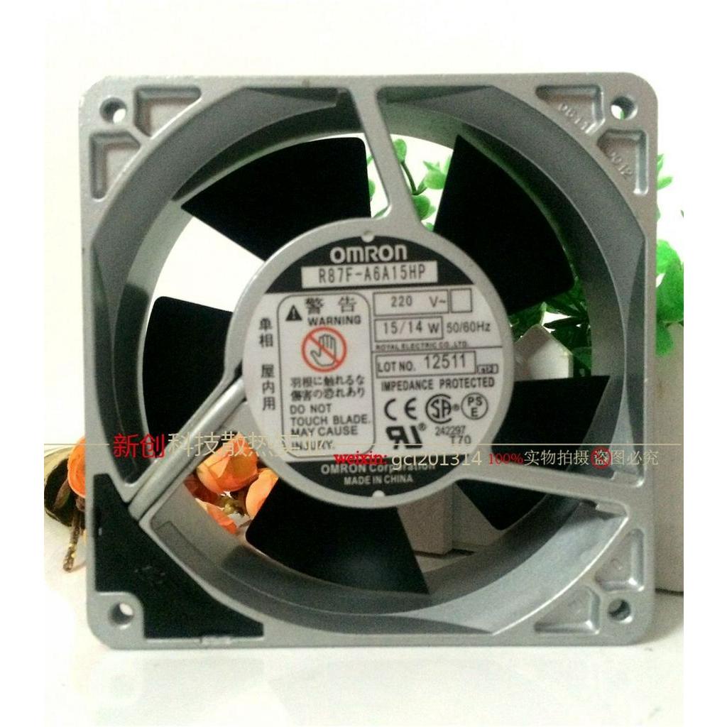 ของแท้ OMRON OMRON R87F-A4A/A6A15HP 200V 16/15W 120 * 38 พัดลมกรอบอลูมิเนียม