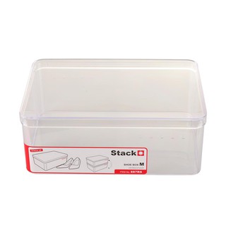 กล่องรองเท้าใส STACKO 887RS 19.2x28x10.7 ซม. SHOE BOX STACKO 887RS 19.2X28X10.7CM CLEAR