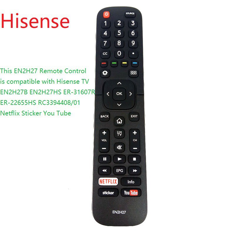 Hi sense Dévant EN2BC27 EN2H27 EN2H27HS สมาร์ททีวีรีโมทคอนโทรลสําหรับ LCD TV รีโมทคอนโทรล EN2H27B EN