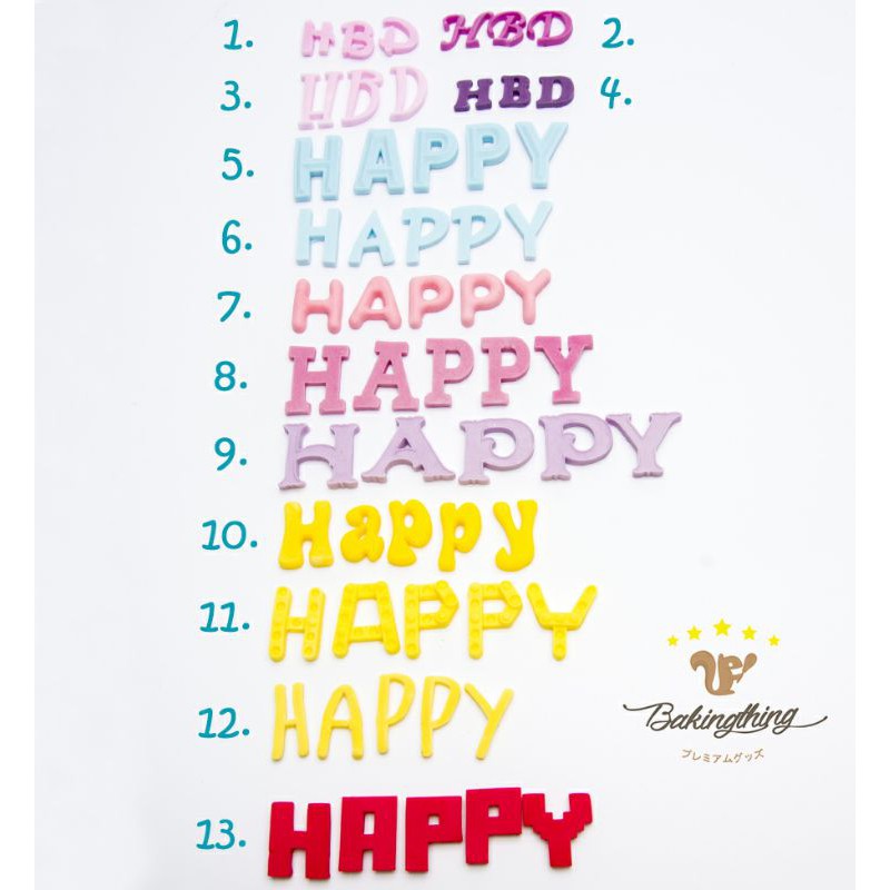 ตัวอักษร fondant ตัวปั้น น้ำตาลแต่งเค้ก ตามสั่ง