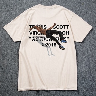 T-shirt  ใหม่ เสื้อยืด พิมพ์ลายตัวอักษร You Were Here Scotts Astroworld สไตล์ฮาราจูกุS-5XL