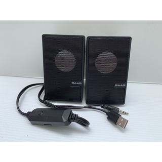 SAAG ลำโพงคอม speaker BLUETOOTH+AUX บูทูท rocket รุ่น D70BT