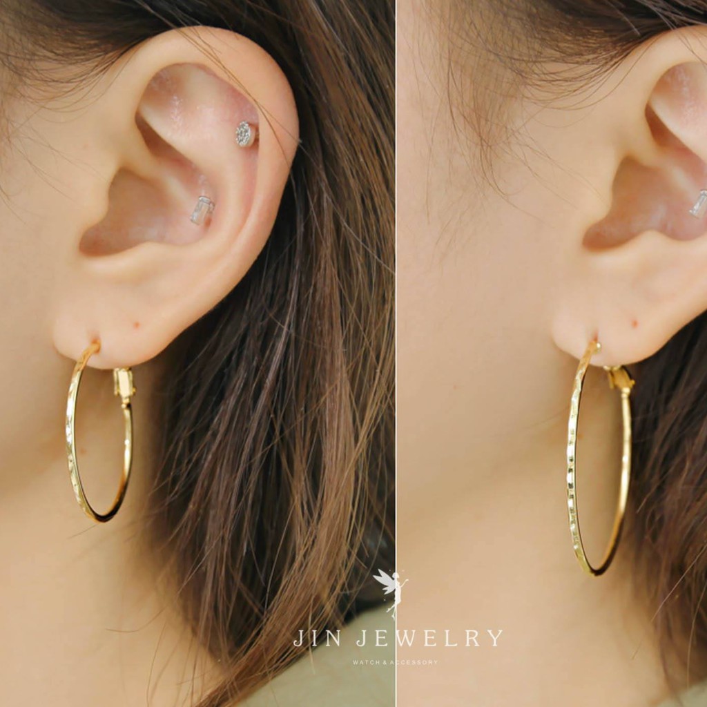 ต่างหูห่วง new design - KOREA EARRING ต่างหูนำเข้าจากเกาหลี ต่างหูแฟชั่นผู้หญิง22E001 / 22E002 / 22E