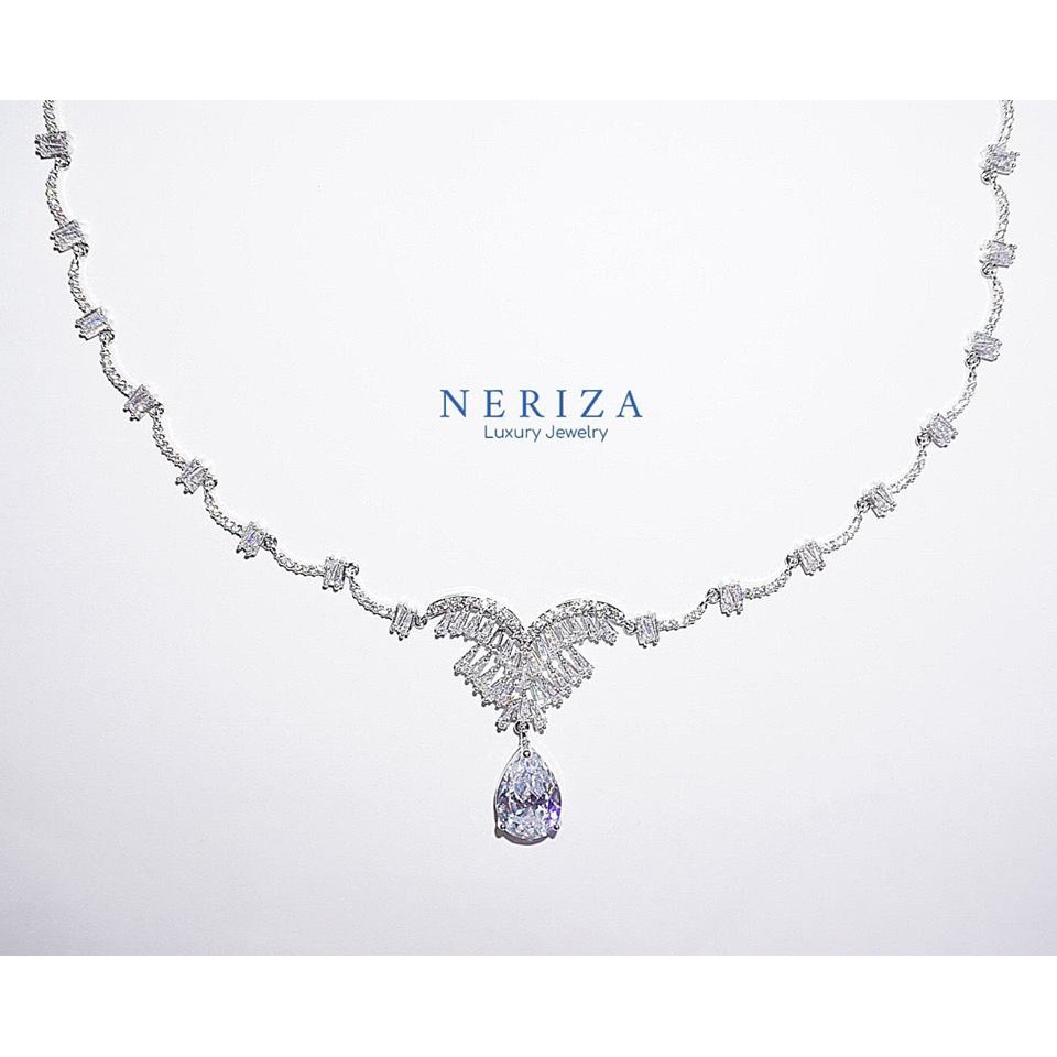 Neriza Jewelry/เครื่องประดับเจ้าสาวเพฃรสังเคราะห์เกรดท๊อปประกายไฟเทียบเท่าเพชรแท้จัดส่งฟรีพร้อมกล่อง