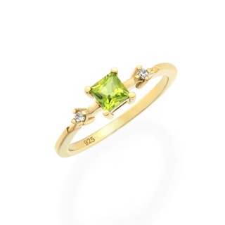 Chada แหวนพลอยเสริมดวงการงาน รุ่น Jolie ประดับอัญมณีแท้ PERIDOT