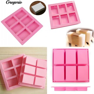 Gregorio  แม่พิมพ์สบู่ ซิลิโคน 6ช่อง  DIY สำหรับทำเค้ก/สบู่ 1 ชิ้น