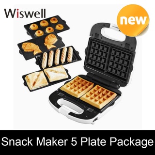 Wiswell WSW-6137 Waffle Maker 5 Package Toaster Cooker Baking Snack maker