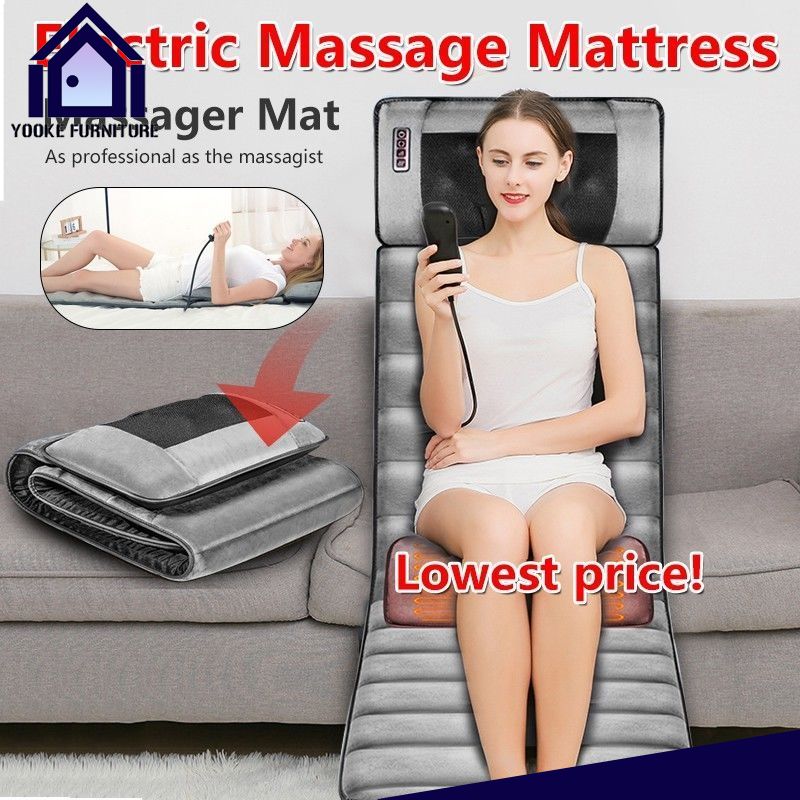 Full Body Massage Mat Multi Functional Electric Shiatsu Heating Massage Mattress Pad Back Neck 2005