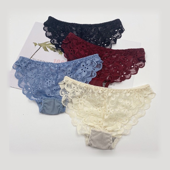 สินค้าพร้อมส่งจากไทย LoveIs Bra (N605) กางเกงในผ้าลูกไม้ ผ้ายืดนุ่มใส่สบาย