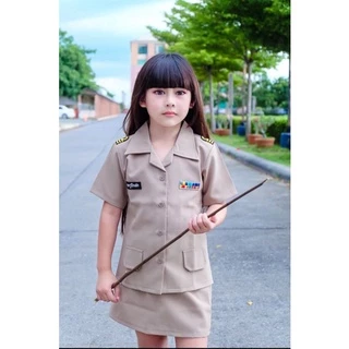 ชุดคุณครูเด็กหญิงคอปกฮาวาย