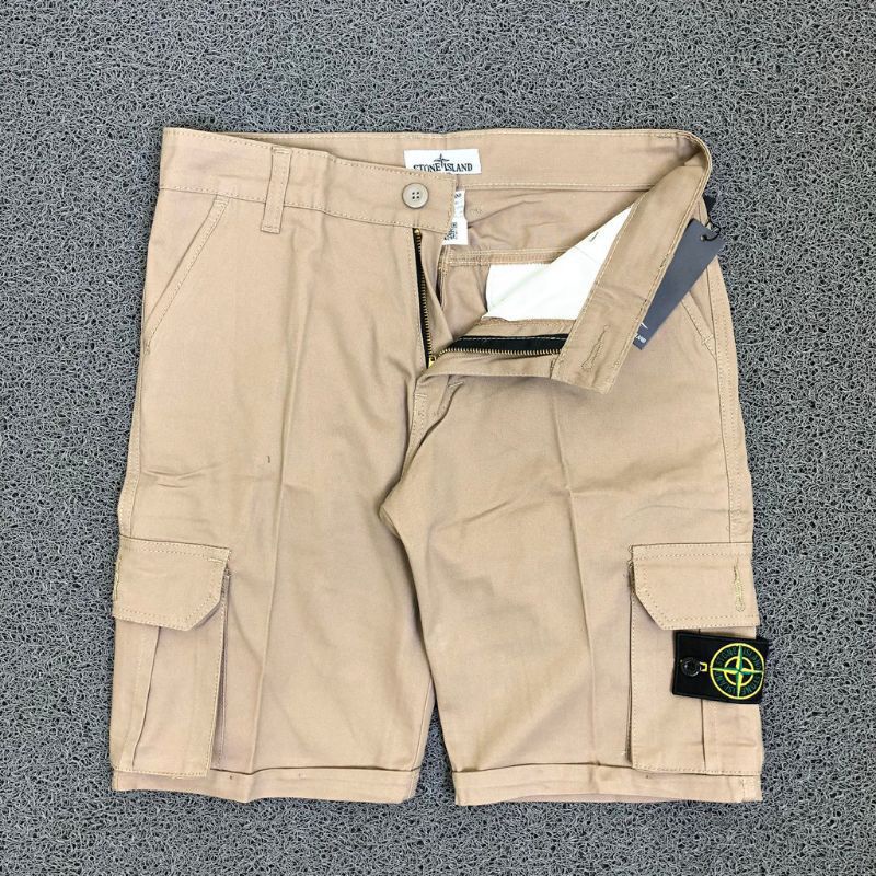 STONE ISLAND กางเกงคาร์โก้ขาสั้นเกาะหิน