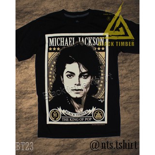 BT 23 Michael Jackson เสื้อยืด สีดำ BT Black Timber T-Shirt ผ้าคอตตอน สกรีนลายแน่น S M L XL XXL