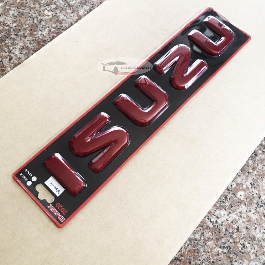 โลโก้ ตัวอักษร ISUZU 2020 สีแดง โลโก้ติดกระจังหน้า All New ISUZU D-MAX 2020 LOGO ISUZU 2020 ไม่ใช่ของจีน