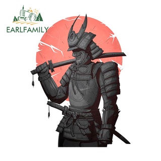 Earlfamily สติกเกอร์ไวนิล ลายกราฟฟิตี้ Samurai Armor กันน้ํา สําหรับติดตกแต่งรถยนต์ 13 ซม. x 9.8 ซม.