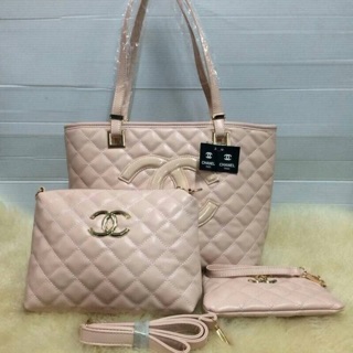 Chanel set 3ใบ ส่งฟรี