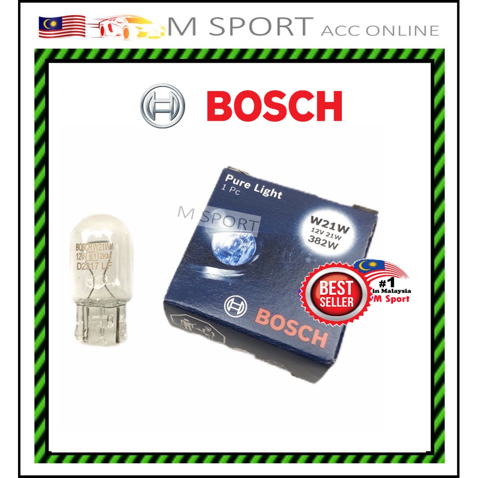 BOSCH 12V T20 W21W หลอดไฟไฟท้ายรถสัญญาณหลอดไฟ