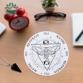 Star Pendulum Board Dowsing Divination Metaphysical Message Board Wooden Carven Board with a Crystal Pendulum Necklace Wiccan Altar Supplies