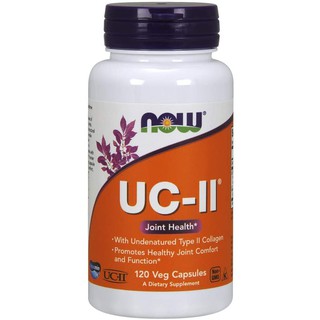 เสริมสร้างน้ำข้อเข่า Now Foods UC-II Joint Health, Undenatured Type II Collagen 60 และ120 Veg Capsules