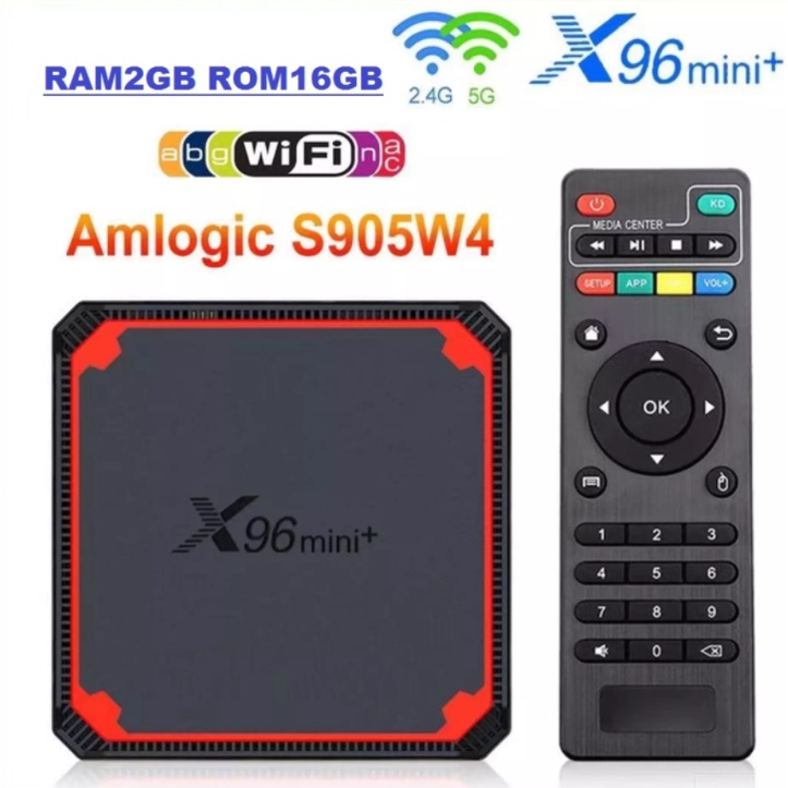 2021 X96 Mini Plus(2+16GB)TV Box Android 9.0 Amlogic S905W4 Quad Core A53 Dual Wifi H.265 4K 30fps (