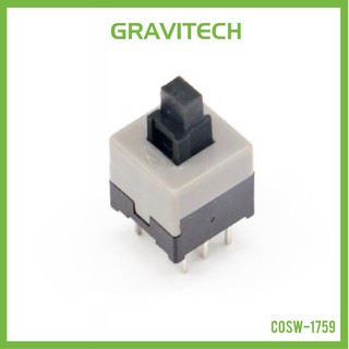 [Gravitechthai]DPDT Latched Push-ON Push-OFF Switch - 0.1" pitch