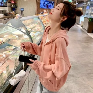 125แจ็คเก็ตผู้หญิงใหม่ฤดูใบไม้ผลิและฤดูใบไม้ร่วง เสื้อกันหนาวบางหลวมเกาหลีเสื้อสเวตเตอร์ถักแบบสบายๆ