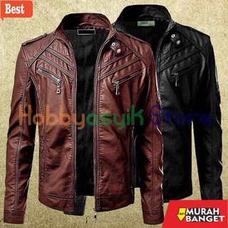 เสื้อแจ็กเก็ต หนังแกะแท้ หรูหรา สําหรับผู้ชาย