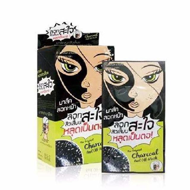 ( 6ซอง ) Mint Juleb โคลน ลอกสิวเสี้ยน ลอกสะใจ หลุดเป็นตอ the original charchoal peel off mask