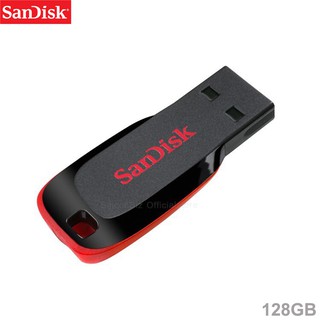 SanDisk Flash Drive USB Drive Cruzer Blade 128GB (SDCZ50-128G-B35) แฟลชไดร์ฟ แฟลตไดร์ฟ แฟลดตไดซ์ อุปกรณ์จัดเก็บข้อมูล