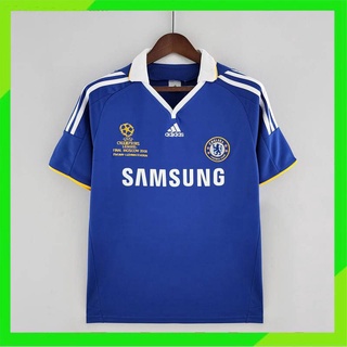 เสื้อกีฬาแขนสั้น ลายทีมชาติฟุตบอล Chelsea UCL DROGBA 08-09 ชุดเหย้า สไตล์เรโทร #11