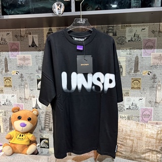 Palm Angels (M อก 47”) Spary UNSP OKFN T-Shirt เสื้อยืดแขนสั้นปาล์มแองเจิล คอแคบ เสื้อโอเวอร์ไซส์ เสื้อปี 2022