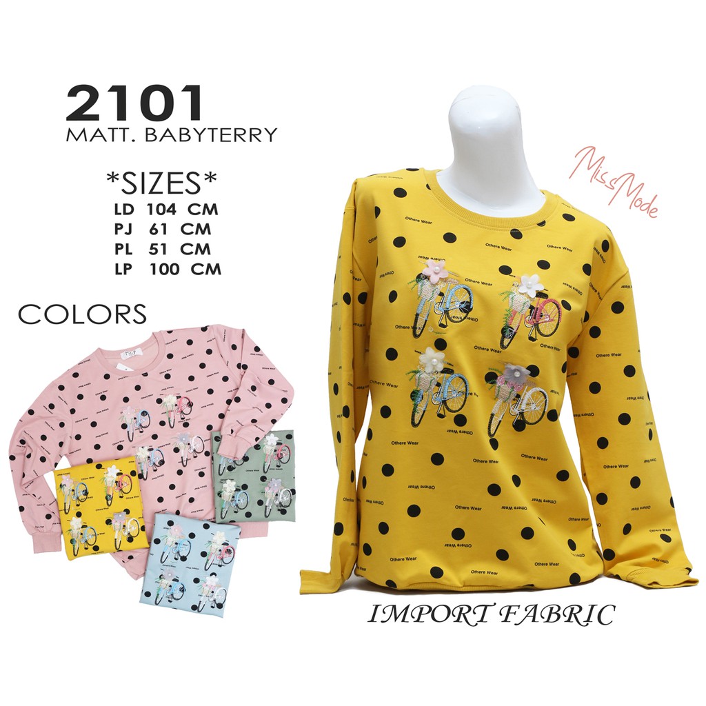 KATUN MM 2101-MF3 TOP COTTON SPANDEX IMP LONG SLEEVE EMBROIDERED LD 104 FIT XL MISMODE SVL