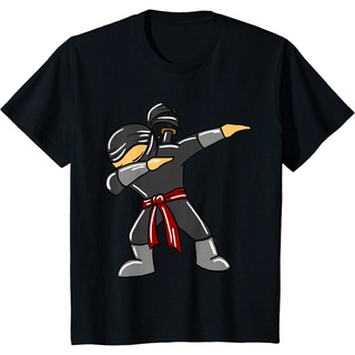 เสื้อยืด ผ้าฝ้ายแท้ พิมพ์ลาย Ninja Dance Dab Funny Fighter Ninjutsu คุณภาพสูงS-5XL