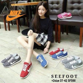 👟 พร้อมส่งคะ 👟 ราคา 490.-#ฟรีems  ผ้าใบสไตล์ NIKE รุ่นใหม่ นิ่มมาก ใส่สบาย  สีทูโทน จะใส่ชิว หรือ