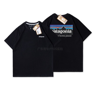 เสื้อยืดแขนสั้น ผ้าฝ้าย พิมพ์ลาย Patagonia Bata เทรนด์แฟชั่น