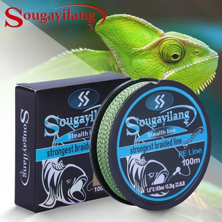 Sougayilang 4 เส้นตกปลาสายถัก 100/350/550 เมตร PE สายการประมง 15.5-65.3LB สายการประมง Multifilament เรียบ P Esca