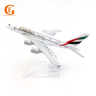 Emirates Airlines A380 Airplane โมเดลเครื่องบินโลหะอัลลอยด์ 380 ขนาด 16ซม./20ซม.