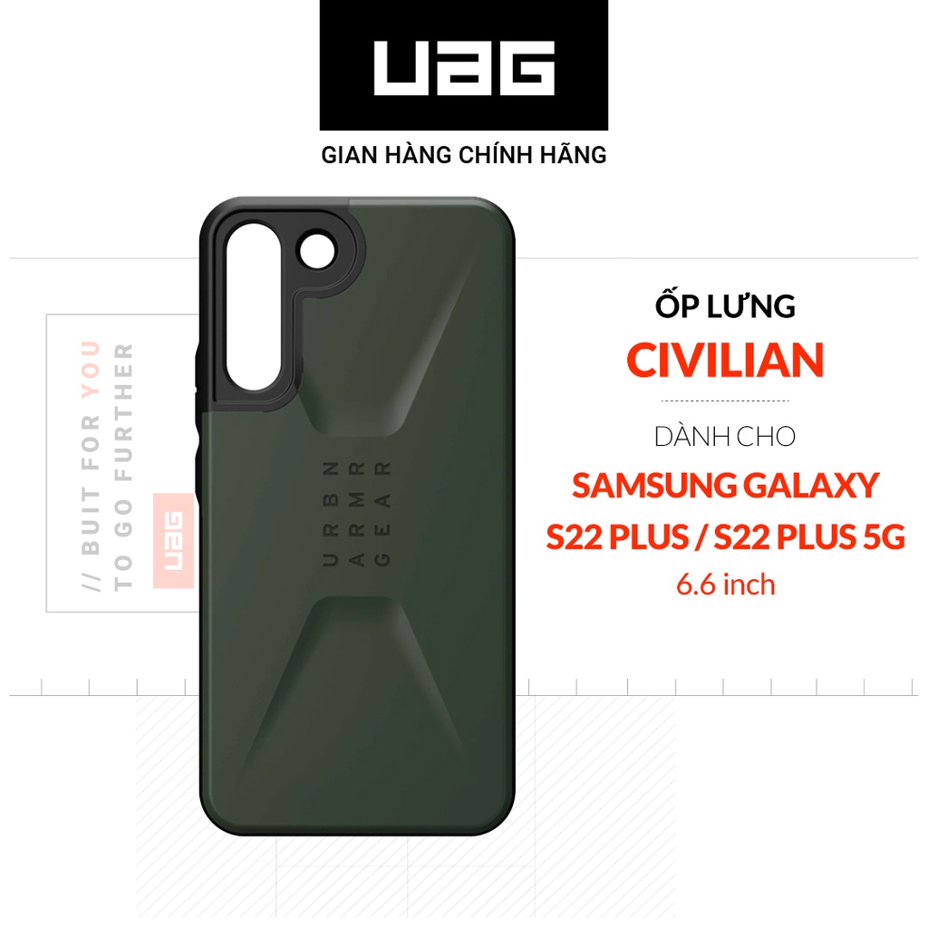 (LIQUIDATION) UAG เคสพลเรือนสําหรับ Samsung Galaxy S22 Plus/S22 Plus 5G [6.6 นิ้ว]