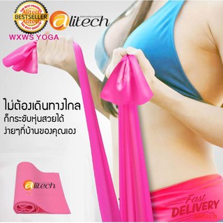 Alitech 1.5m ยางยืด ออกกำลังกาย โยคะออกกำลังกาย การออกกำลังกาย สายยาง (Pink)